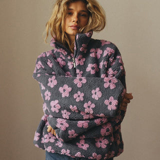 Dames Sweatshirt – Fleece Stof, Warm & Comfortabel voor Koude Dagen