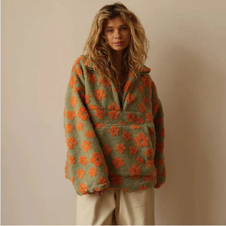 Dames Sweatshirt – Fleece Stof, Warm & Comfortabel voor Koude Dagen