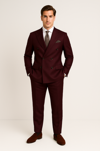 Herren Anzug – Doppelt geknöpft & Elegant, Schmal geschnitten & Festlich