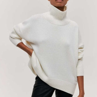 Damen Pullover – Lockerer Strick mit Raffung, Warm & Stilvoll