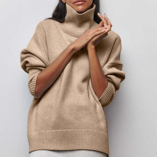 Damen Pullover – Lockerer Strick mit Raffung, Warm & Stilvoll