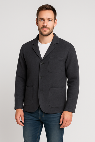 Herren Mantel – Wolloptik Einreiher, Klassisch & Modern
