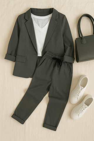 Damen Anzug-Set – Blazer & Hose, Elegant & Vielseitig