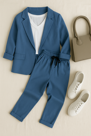 Damen Anzug-Set – Blazer & Hose, Elegant & Vielseitig