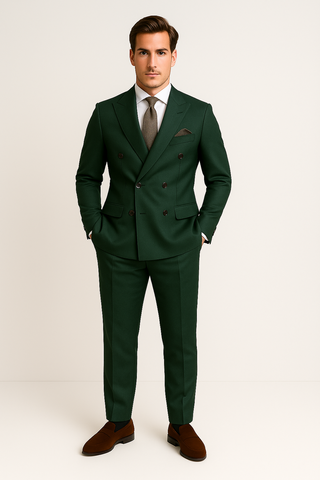 Herren Anzug – Doppelt geknöpft & Elegant, Schmal geschnitten & Festlich