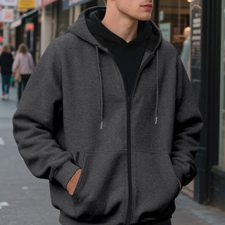 Herren Zip-Hoodie – Atmungsaktiv, Praktische Taschen, Stylish & Komfortabel 0