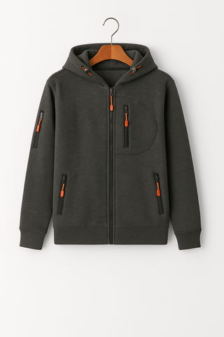Herren Kapuzenjacke – Zip-Hoodie, Atmungsaktiv & Vielseitig