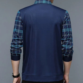 Herren-Langarm-Poloshirt – Karodesign, Elegant & Atmungsaktiv
