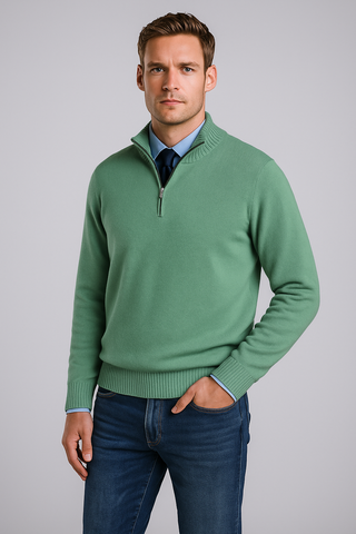 Herrenpullover – Halb-Reißverschluss, Hochwertiges Material, Modern & Bequem