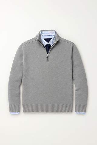 Herrenpullover – Halb-Reißverschluss, Hochwertiges Material, Modern & Bequem