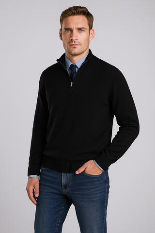 Herrenpullover – Halb-Reißverschluss, Hochwertiges Material, Modern & Bequem