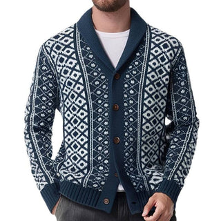 Herren Strickjacke – Nordisches Muster, Warm & Zeitlos