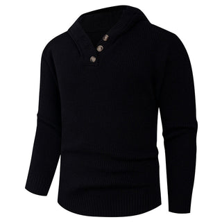 A stylish and comfortable men's pullover featuring a high collar, crafted from soft, breathable material, perfect for layering or wearing alone for a sophisticated look. 2