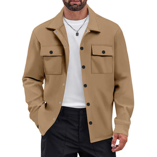 A stylish men's jacket featuring a modern design, crafted from high-quality materials, perfect for versatile and elegant looks in both casual and semi-formal settings. 2