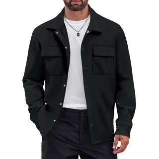 A men's jacket featuring a modern design, crafted from high-quality fabric, showcasing a versatile and elegant style suitable for various occasions. 9