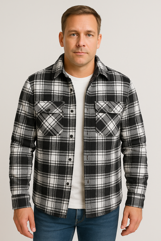 Herren Jacke – Flanellstil, gestreift & stilvoll