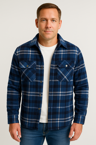 Herren Jacke – Flanellstil, gestreift & stilvoll