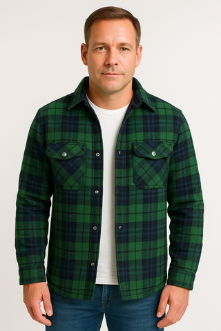 Herren Jacke – Flanellstil, gestreift & stilvoll