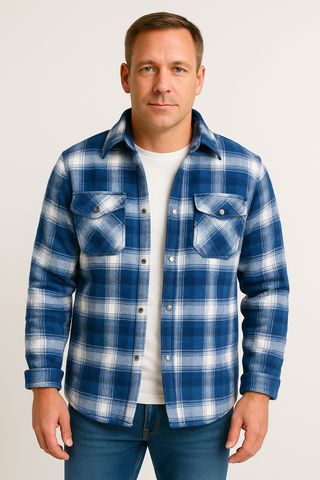Herren Jacke – Flanellstil, gestreift & stilvoll