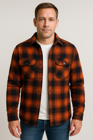 Herren Jacke – Flanellstil, gestreift & stilvoll