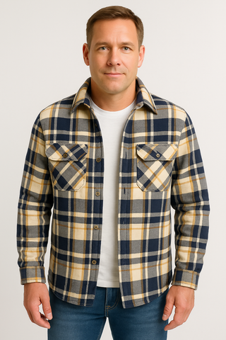 Herren Jacke – Flanellstil, gestreift & stilvoll