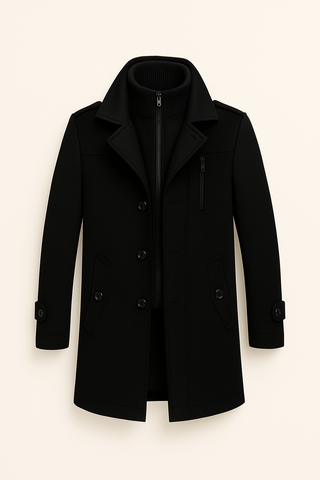 Herren Mantel – Wollmischung, stilvoll und warm