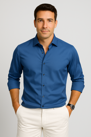 Herrenhemd – Leinenstil im Casual Look, leicht & modern