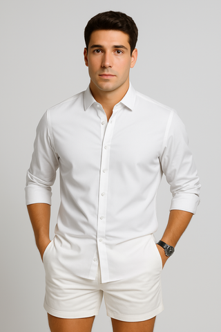 Herrenhemd – Leinenstil im Casual Look, leicht & modern