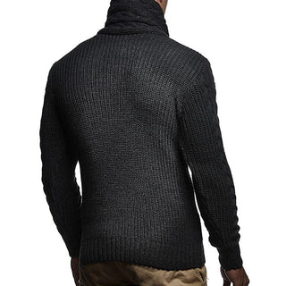 Herren Pullover – Grobstrick mit Stehkragen, Modern & Stilvoll