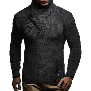 Herren Pullover – Grobstrick mit Stehkragen, Modern & Stilvoll