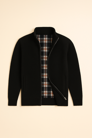 Herrenpullover – Zipper Style, Italienisches Design, Elegant & Komfortabel