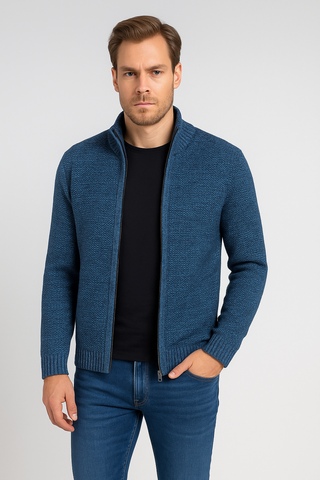 Herrenpullover – Zipper Style, Italienisches Design, Elegant & Komfortabel