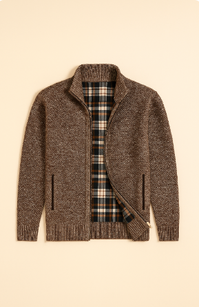 Herrenpullover – Zipper Style, Italienisches Design, Elegant & Komfortabel