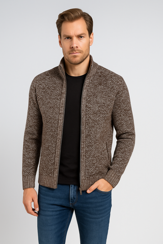 Herrenpullover – Zipper Style, Italienisches Design, Elegant & Komfortabel