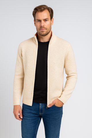 Herrenpullover – Zipper Style, Italienisches Design, Elegant & Komfortabel