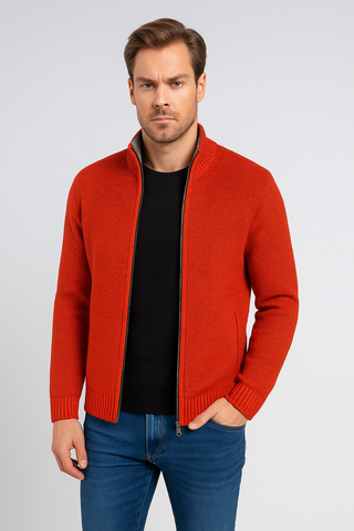 Herrenpullover – Zipper Style, Italienisches Design, Elegant & Komfortabel