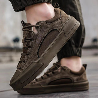 Herren Sneaker – Leder & Mesh, Robust & Atmungsaktiv