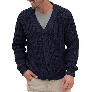 Herren Strickjacke – Grobstrick Design mit Knopfleiste, Weich & Stilvoll