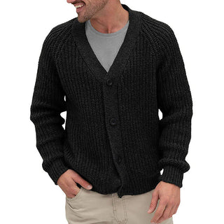 Herren Strickjacke – Grobstrick Design mit Knopfleiste, Weich & Stilvoll
