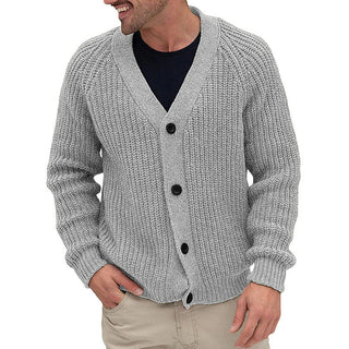 Herren Strickjacke – Grobstrick Design mit Knopfleiste, Weich & Stilvoll