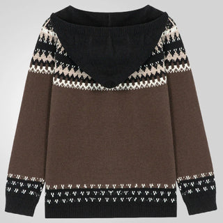 Herren Strickjacke – Traditionelles Norweger-Muster, Praktischer Reißverschluss