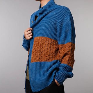 Herren Strickjacke – Zweifarbiges Design, Modern & Bequem