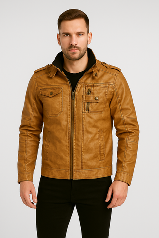 Herren Lederjacke – Vintage Look, Robust & Zeitlos