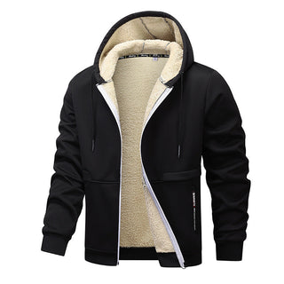 A men's fleece jacket designed for high insulation, combining comfort and style. The soft fabric offers a relaxed fit, making it perfect for outdoor activities or casual 9
