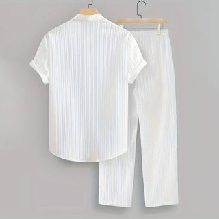 Herren Lounge Set – Strukturstoff, Lässig & Elegant