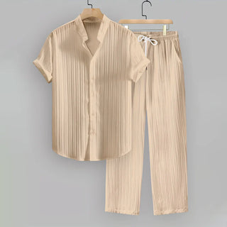 Herren Lounge Set – Strukturstoff, Lässig & Elegant