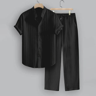 Herren Lounge Set – Strukturstoff, Lässig & Elegant