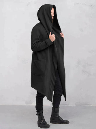 This women's cardigan features a stylish hood design, crafted from breathable fabric for comfort. Its elegant look makes it perfect for layering, combining functionality with modern fashion 4