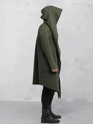 A women's knit cardigan featuring a stylish hood design, crafted from breathable material for comfort, perfect for elegant layering in casual or semi-formal settings. 6