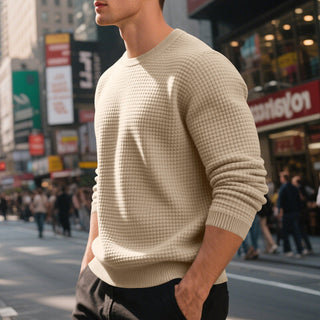 Herren Sweatshirt – Strukturiertes Design, Bequem & Lässig 0